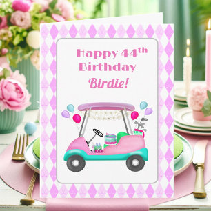 Elegant damgolf festvagn 44-årsdag kort