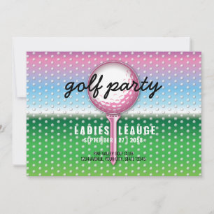 Elegant damgolfpartdesign spara datumet