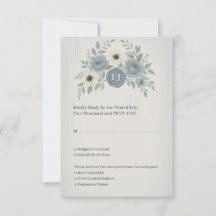 Elegant dammig blå blomwaxförsegling bröllop