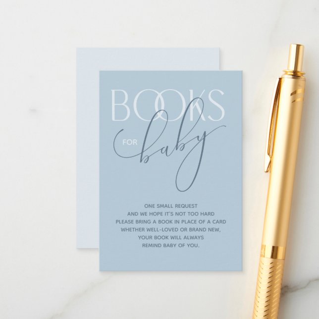 Elegant dammig blå bokförfrågan inklusionskort tilläggskort (Fram/Back In Situ)