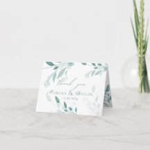 Elegant dammig blå eukalyptus bröllop tack