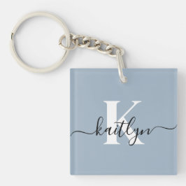 Elegant dammig blå scriptmonogram