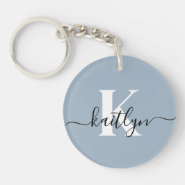 Elegant dammig blå scriptmonogram