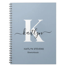 Elegant dammig blå scriptmonogram