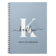 Elegant dammig blå scriptmonogram