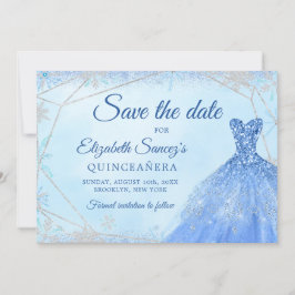 Elegant Dammig Jul Mis Quince Spara Datum Inbjudningar