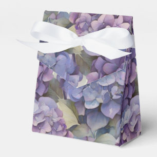Elegant dammig lila blue water color hydrangeas presentaskar