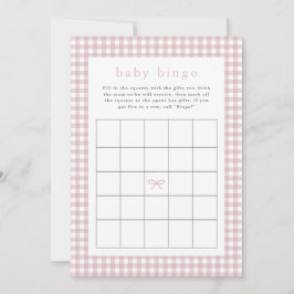 Elegant dammig rosa baby shower-bingokort inbjudningar