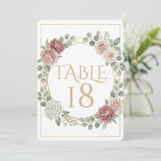 Elegant Dammig Rosa Geometrisk Blommig Akvarell 18