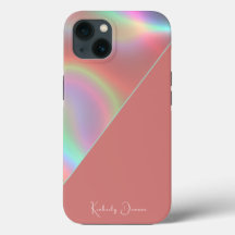 Elegant dammig rosa holografisk anteckningsbok