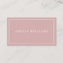 Elegant dammig rosa minimalistisk professionell visitkort