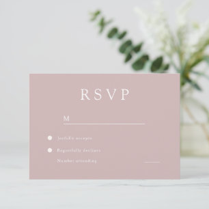 Elegant dammig rosa modern bröllops-RSVP-kort OSA Kort