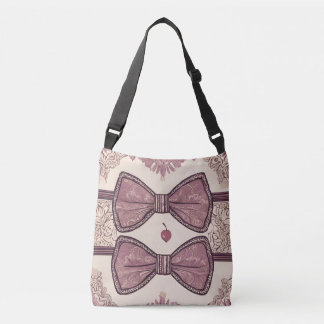 Elegant dammig rosa vintage slinga brudtjänstfavor axelväska