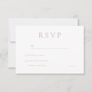 Elegant dammig rosa & vit digital RSVP för bröllop Inbjudningar