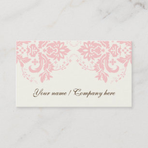 Elegant-dammmotiv för ljust rosa elfenben visitkort