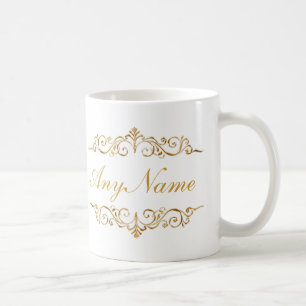 Elegant damMonogramkaffe koppar