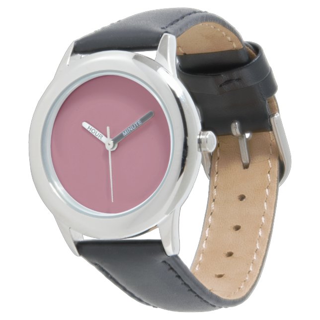 Elegant dammrosa kastkudde armbandsur (Vinklad)