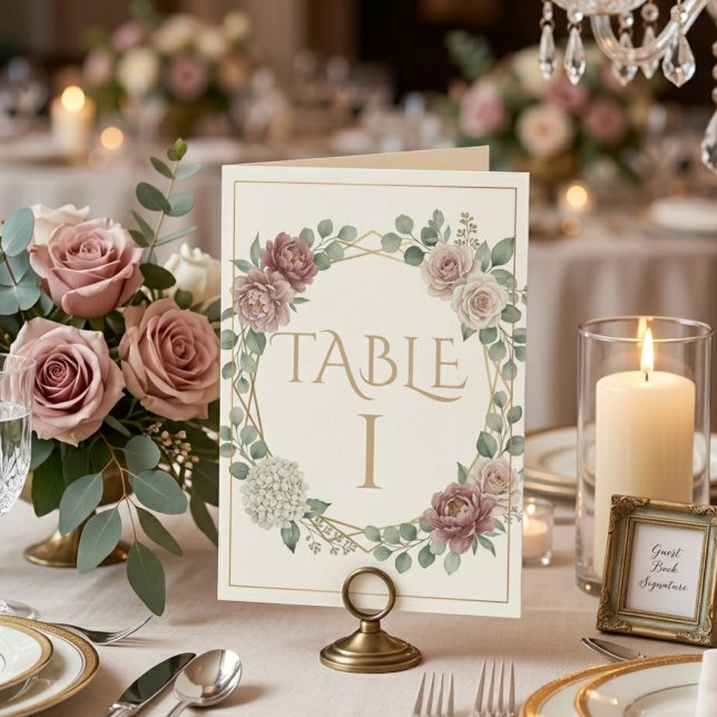 Elegant Dammtrosa Geometrisk Blommig Akvarell 1 (Skapare uppladdad)