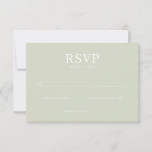 Elegant Dämpad Grön RSVP-kort OSA Kort
