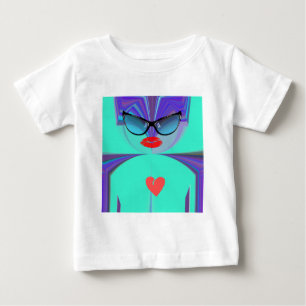 Elegant damporträtt: Ett färgrikt konstverk T-shirt