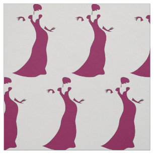 Elegant damsillouette tyg