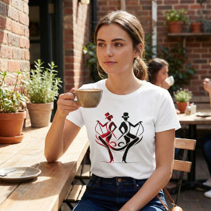 Elegant Dance Duo T-Shirt