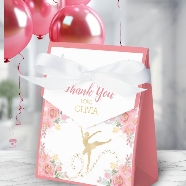 Elegant Dancer | Tack för Blommigt av lastpall Presentaskar (Elegant Dancer | Ballet Floral Custom Thank You Favor Boxes)