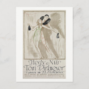 Elegant Dancers, annonsering, Vintage Vykort