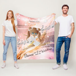 Elegant Dancing Brunette Ballerina - Dance Fleecefilt