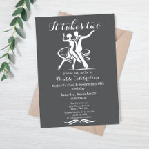Elegant Dancing Couple Joint Birthday Firing