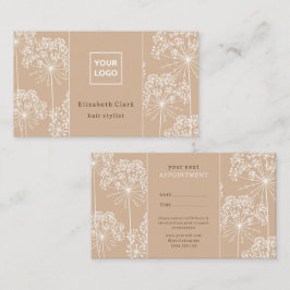 Elegant Dandelion Hair Stylist-avtalskort Visitkort