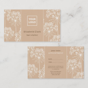 Elegant Dandelion Hair Stylist-avtalskort Visitkort
