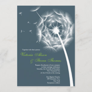 Elegant Dandelions bröllopsinbjudan Inbjudningar