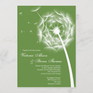 Elegant Dandelions bröllopsinbjudan Inbjudningar