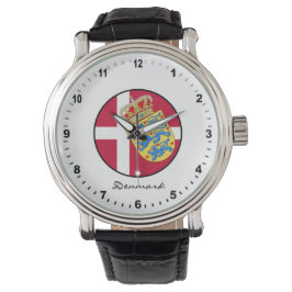 Elegant Danmark Watch & Danish Flagga Armbandsur