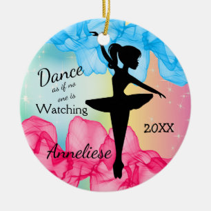 Elegant Dansar Ballerina Julgransprydnad Keramik