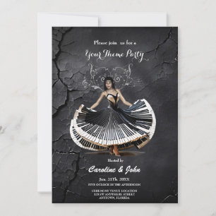 Elegant danskvinna inbjudningar
