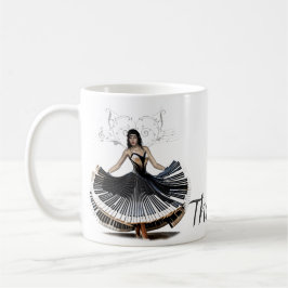 Elegant danskvinna kaffemugg