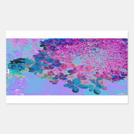 Elegant Dark Blue and Magenta Limelight Hydrangea Rektangulärt Klistermärke