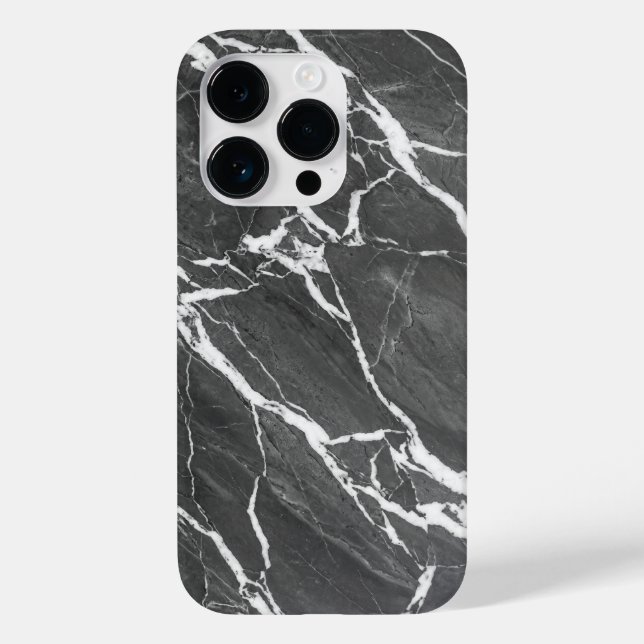 Elegant Dark Grey Marble Texture iPhone Case (Baksida)
