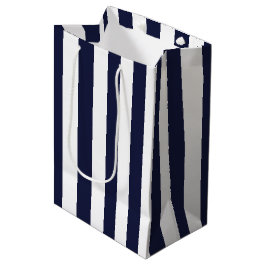 Elegant Dark Navy Blue and White Striped Pattern
