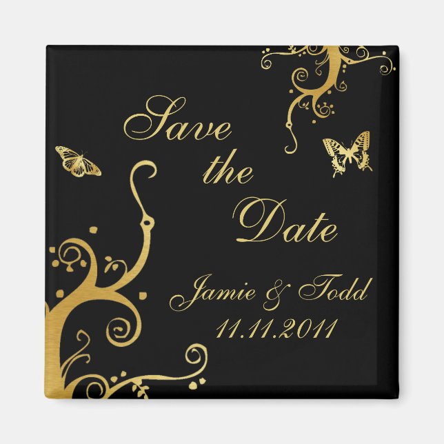 Elegant Dave datum Magnet (Framsidan)