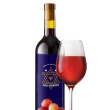 Elegant Davidstjärna Hanukkah-flasketikett