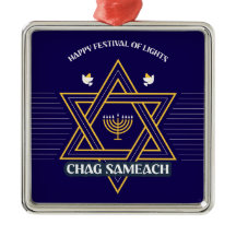 Elegant Davidstjärna Hanukkah-ornament