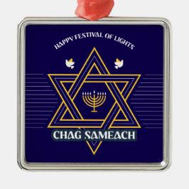 Elegant Davidstjärna Hanukkah-ornament Julgransprydnad Metall
