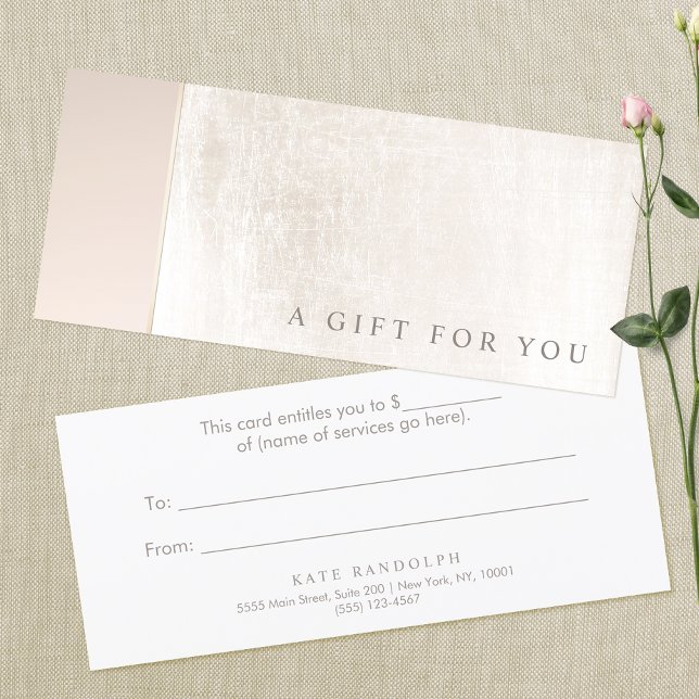 Elegant Day Spa Rosa Marble Salon Gift Certificate (Skapare uppladdad)