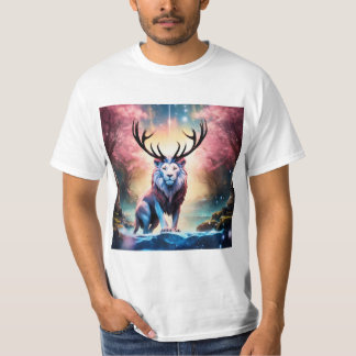 Elegant Dearlion Design T-Shirt for Nature Enthus 