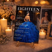 Elegant Debut 18 Födelsedagsinbjudan