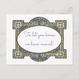 Elegant deco ram-kort, anpassa för användan meddelande vykort