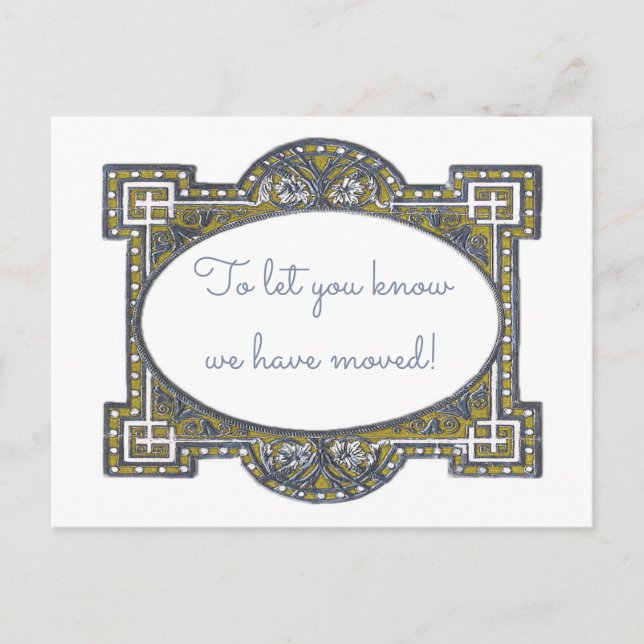 Elegant deco ram-kort, anpassa för användan meddelande vykort (Framsida)